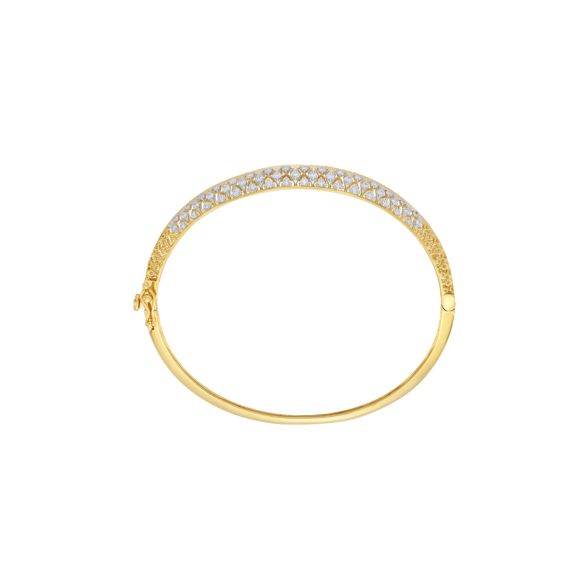 OVAL LINK OPEN BANGLE DIAMOND BRACELET - Anmol Jewellers