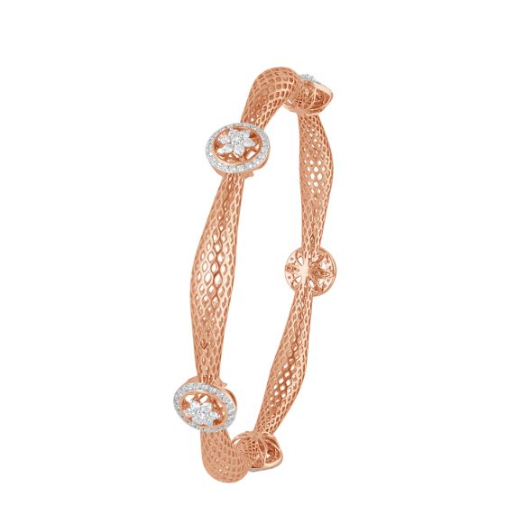 Rose gold hot sale diamond bangle