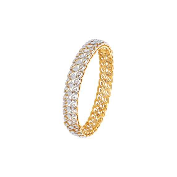 Buy Stunning Bangle in 14KT Rose Gold Online | ORRA