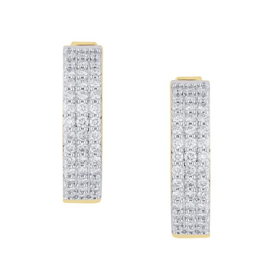 White Gold Earrings 14K Gold Earrings Diamond Earrings 