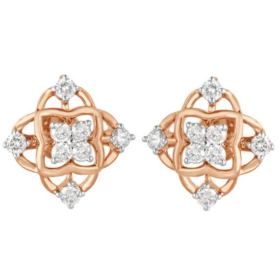 Rose gold store designer earrings