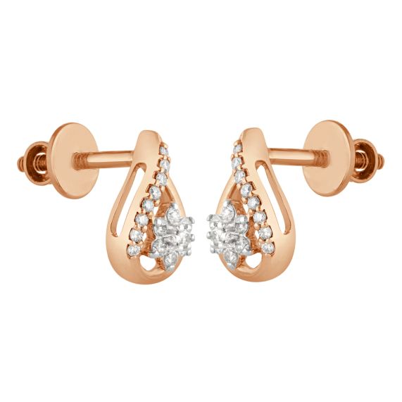 Rose gold earring deals set