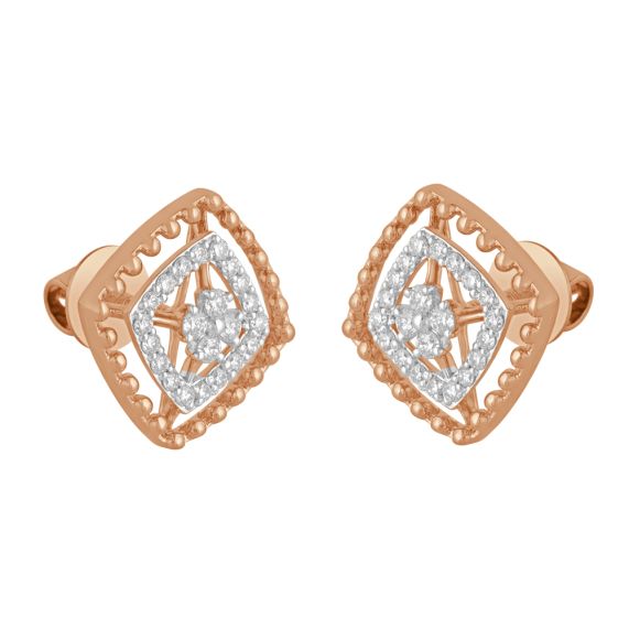 GIVA Sterling Silver Rose Gold Zircon Square Halo Earrings for Womens and  Girls Buy GIVA Sterling Silver Rose Gold Zircon Square Halo Earrings for  Womens and Girls Online at Best Price in