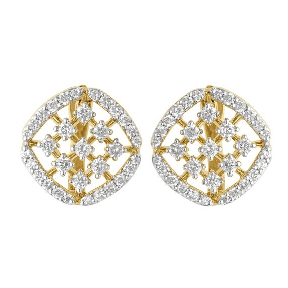 Gold earrings hot sale circle design