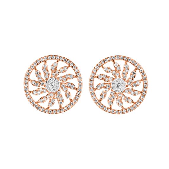 Round diamante earrings hot sale
