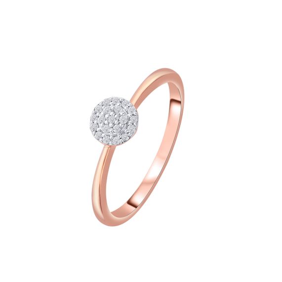 Buy Brilliant Rose Gold and Diamond Ring Online ORRA