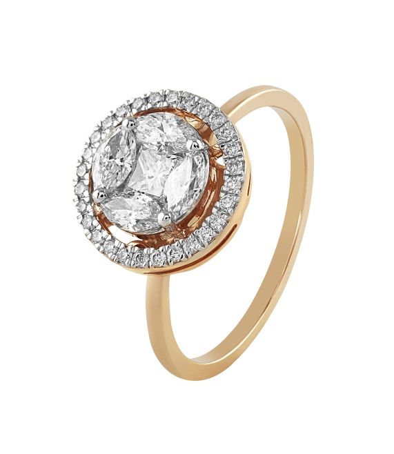 Buy Dazzling Finger Ring in Rose Gold Online