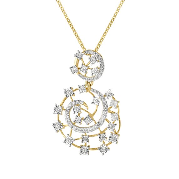 Ann Gold Pendant | Buy Gold Pendant Online- Dishis Jewels