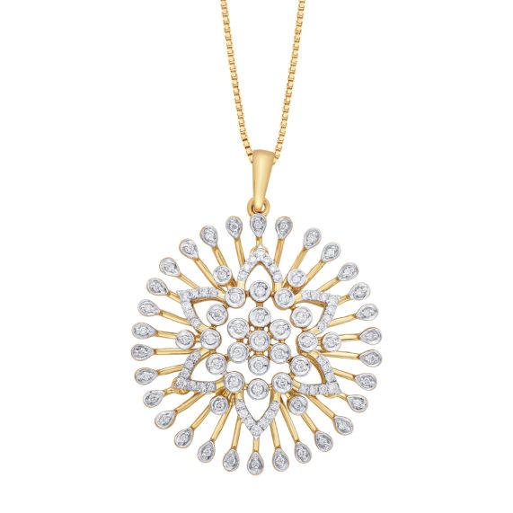 Sunburst hot sale diamond necklace