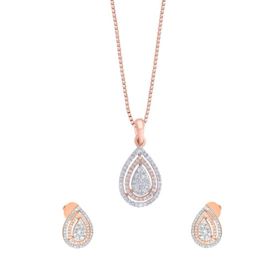 Solitaire earrings and pendant set clearance