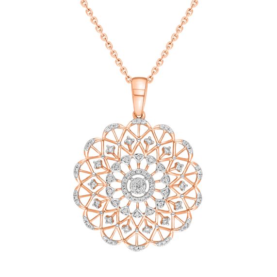 Auspicious Flower Filigree Pendant Necklace in Gold Vermeil | Asian  Boutique Jewelry from New York | Yun Boutique