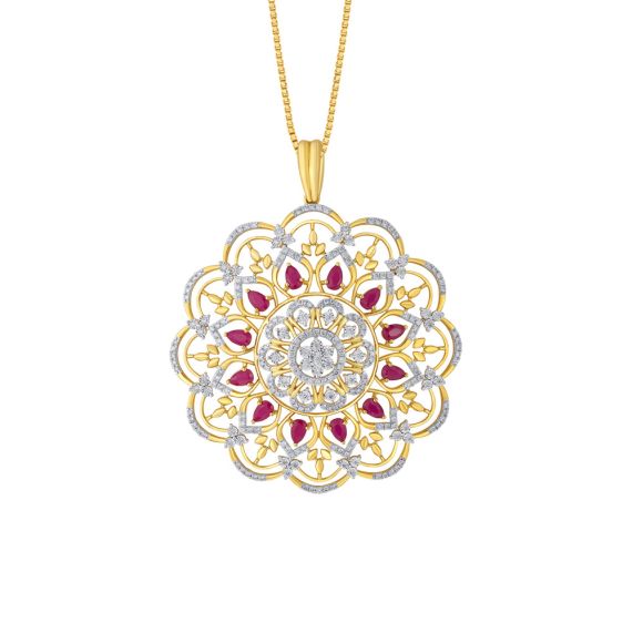 Blooming Rose Of Love Diamond Pendant Necklace With 18K Rose Gold-Plated  Accents Featuring A Unique Blooming Design With Hidden Romantic Messages