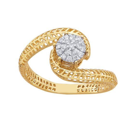 Buy Curved Diamond Finger Ring Online