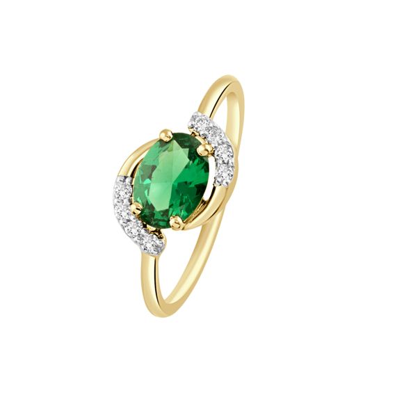 Buy Two Stone Ring, Bezel Set Engagement Rings, Round Cut White & Green  Diamond Wedding Ring, Designer Classic 14K White Gold Two Stone Rings  Online in India - Etsy