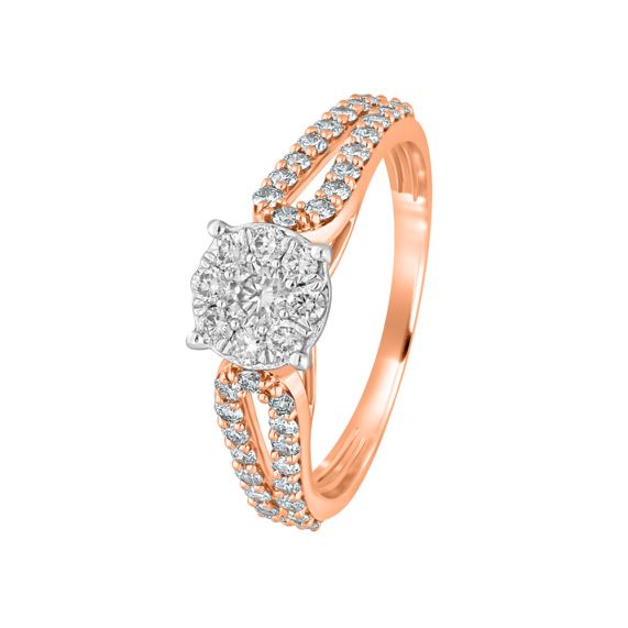 Buy Glamorous Rose Gold Ring For Women Online