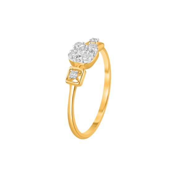 Simple 14K Gold Diamond Finger Ring for Women | PC Chandra Diamond  Collection