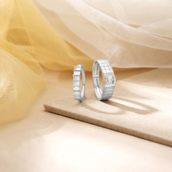 Here's presenting the ORRA Platinum Couple Rings, a symbol of love that  sparkles brighter with time. Get #RingingInTrueLove as you two ... |  Instagram
