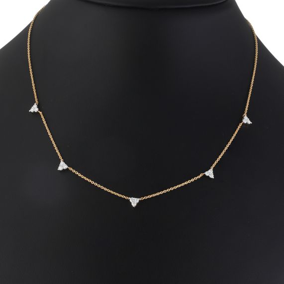 Unique Triangle Style Necklace - South India Jewels
