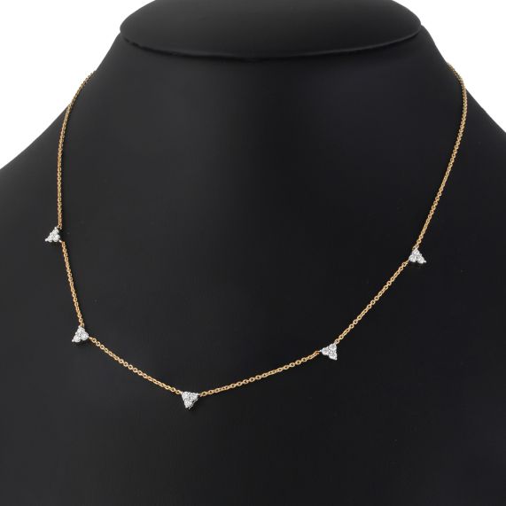 Triple Triangle Diamond and Opal Necklace – Nicole Rose Fine Jewelry