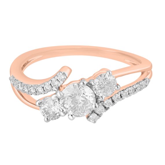 Rose Gold Ribbon Bow Roped Ring Pink 7.75 | Factory Direct Jewelry