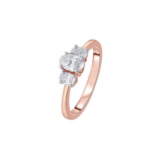 Buy Sparkling Diamond Ring in Rose Gold Online