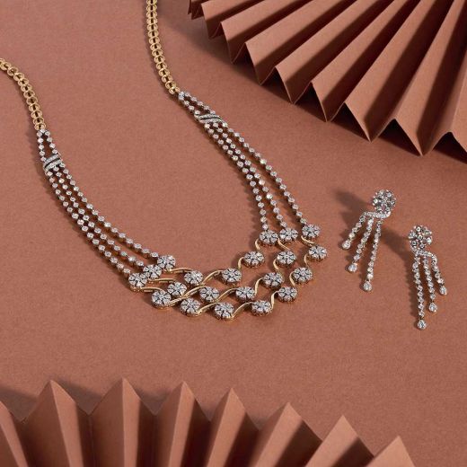 Flora Layered Diamond Necklace Set