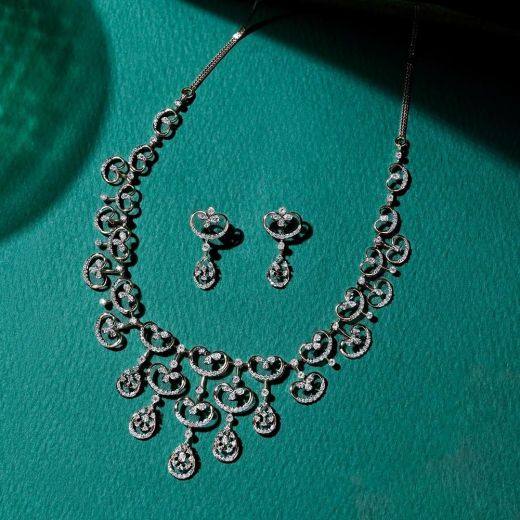Delicate Diamond Astra Necklace Set