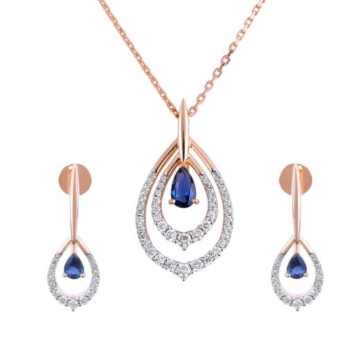 Glamorous Sparkle Diamond Necklace Set