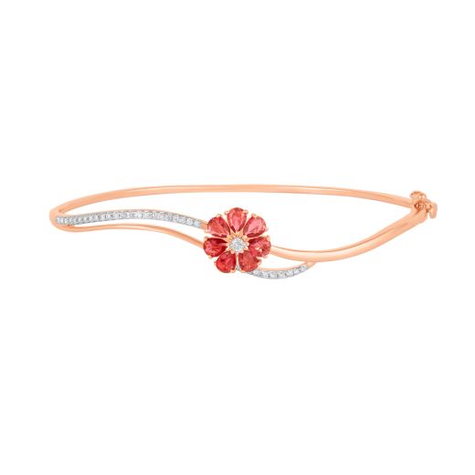 Festive Floral Diamond Bracelet