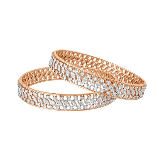 Majestic Yellow Gold Diamond Bangle