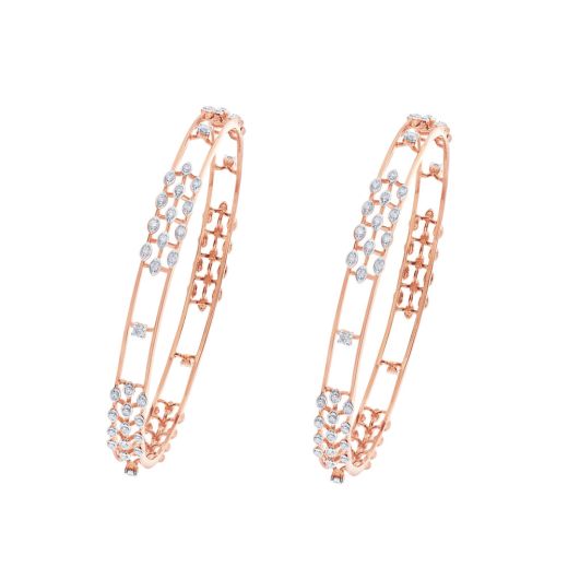 Enigmatic Diamond Bangle Set of 2