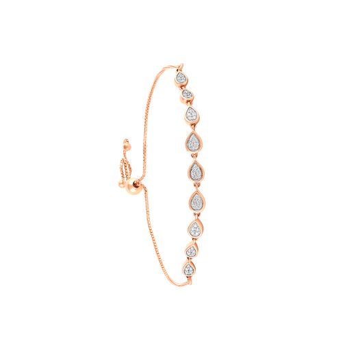 Dazzling Drop Design Diamond Bracelet