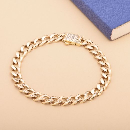 Subtle Men's Diamond Link Bracelet