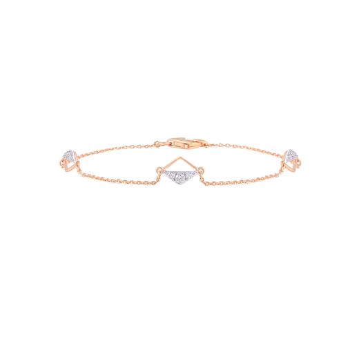 Fine Geometric Design Diamond Bracelet