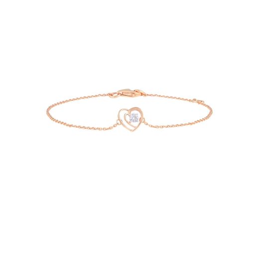 Gorgeous Heart Shaped Diamond Bracelet