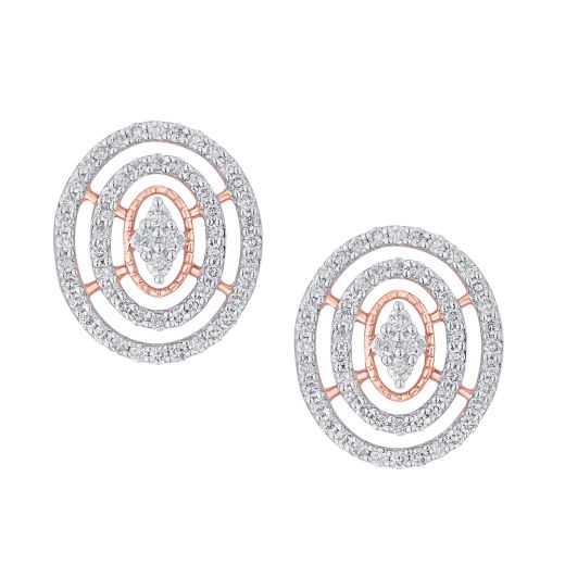 Gorgeous Diamond Circular Earrings