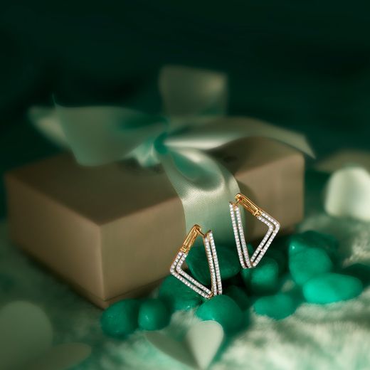 Triangle Diamond Desired Earrings