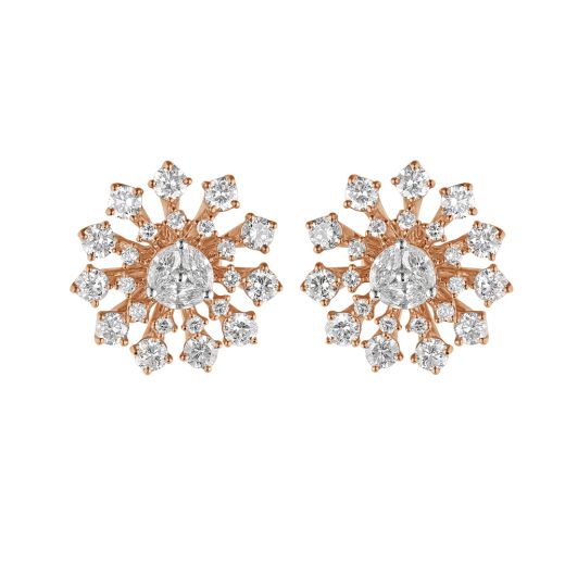 Gorgeous Cluster Design Diamond Studs