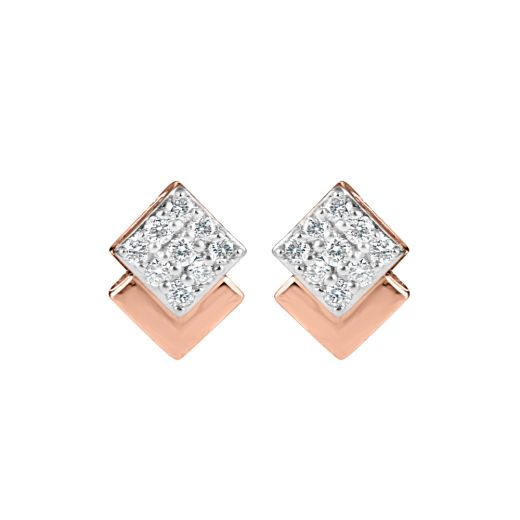 Effortless Elegance Diamond Rose Gold Earrings