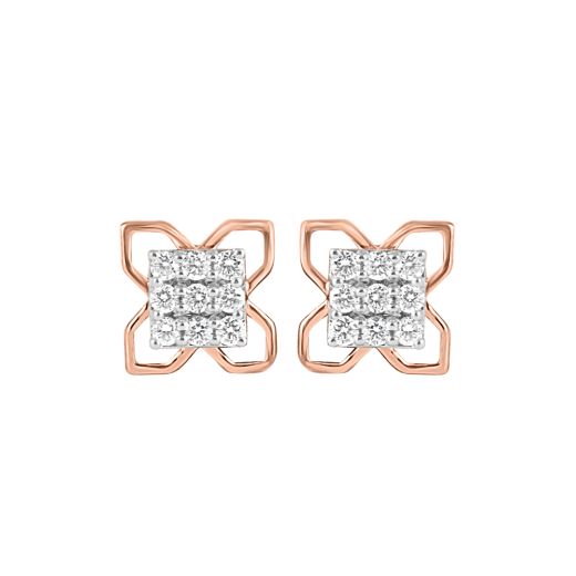 Everyday Elegance Diamond Rose Gold Earrings