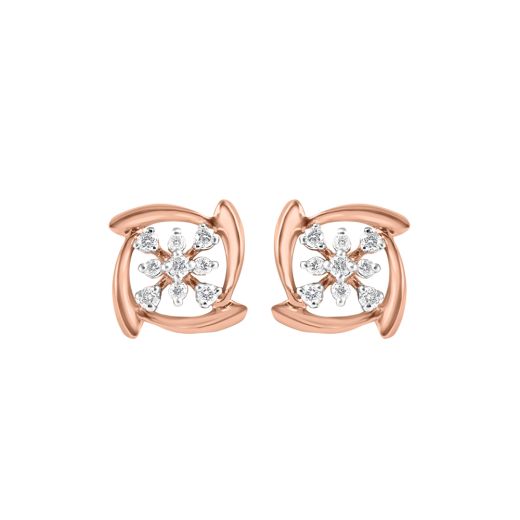 Timeless Treasures Rose Gold Diamond Earrings