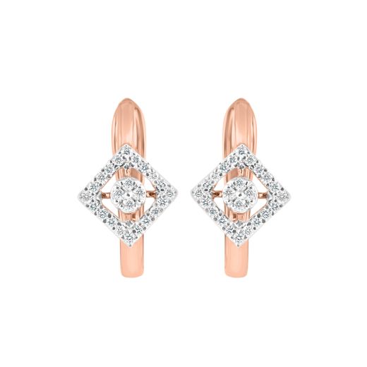 Enchanting Diamond Rose Gold Earring