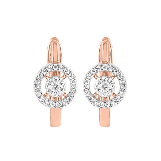 Graceful Diamond Rose Gold Earring