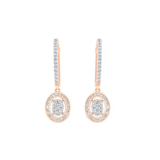 Enchanting Rose Gold and Diamond Earrings