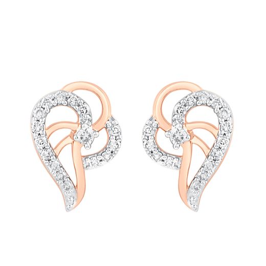 Swirl Design Diamond Studs