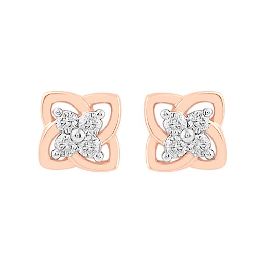 Clover Design Diamond Studs