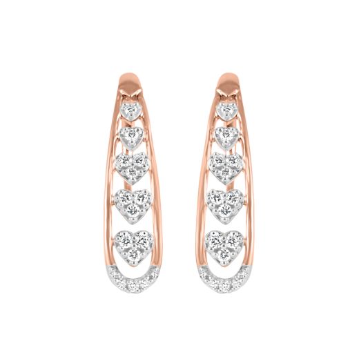 Minimalist Luxury Diamond Rose Gold Earrings