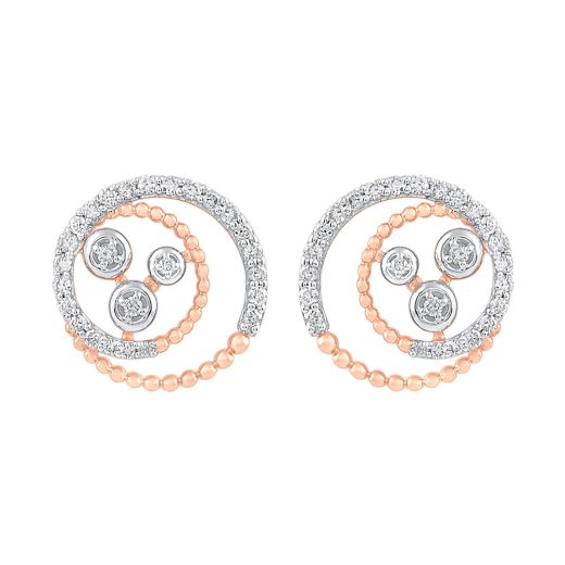 Celestial Rose Gold And Diamond Earrings