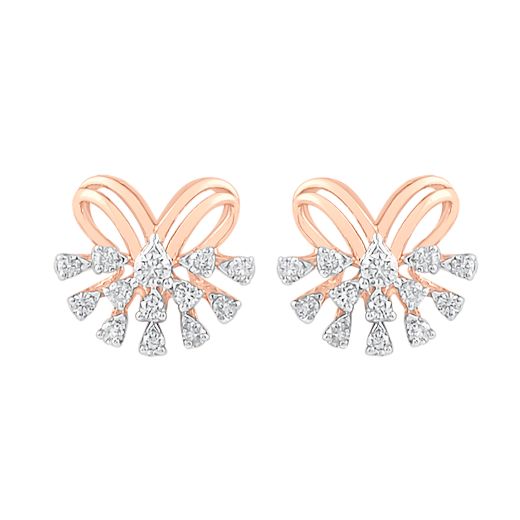 Enigmatic Rose Gold And Diamond Earrings