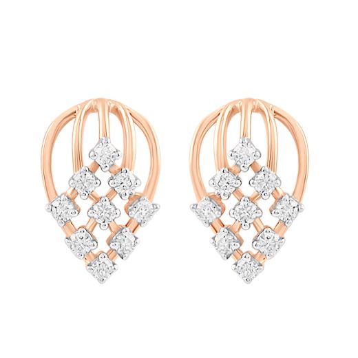 Hypnotic Rose Gold And Diamond Earrings